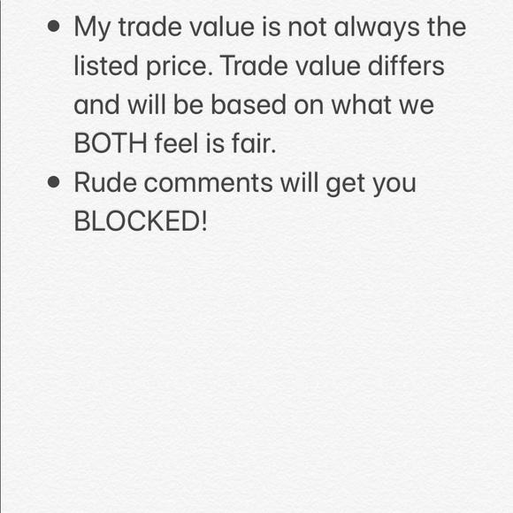 TRADING RULES! - Picture 3 of 3